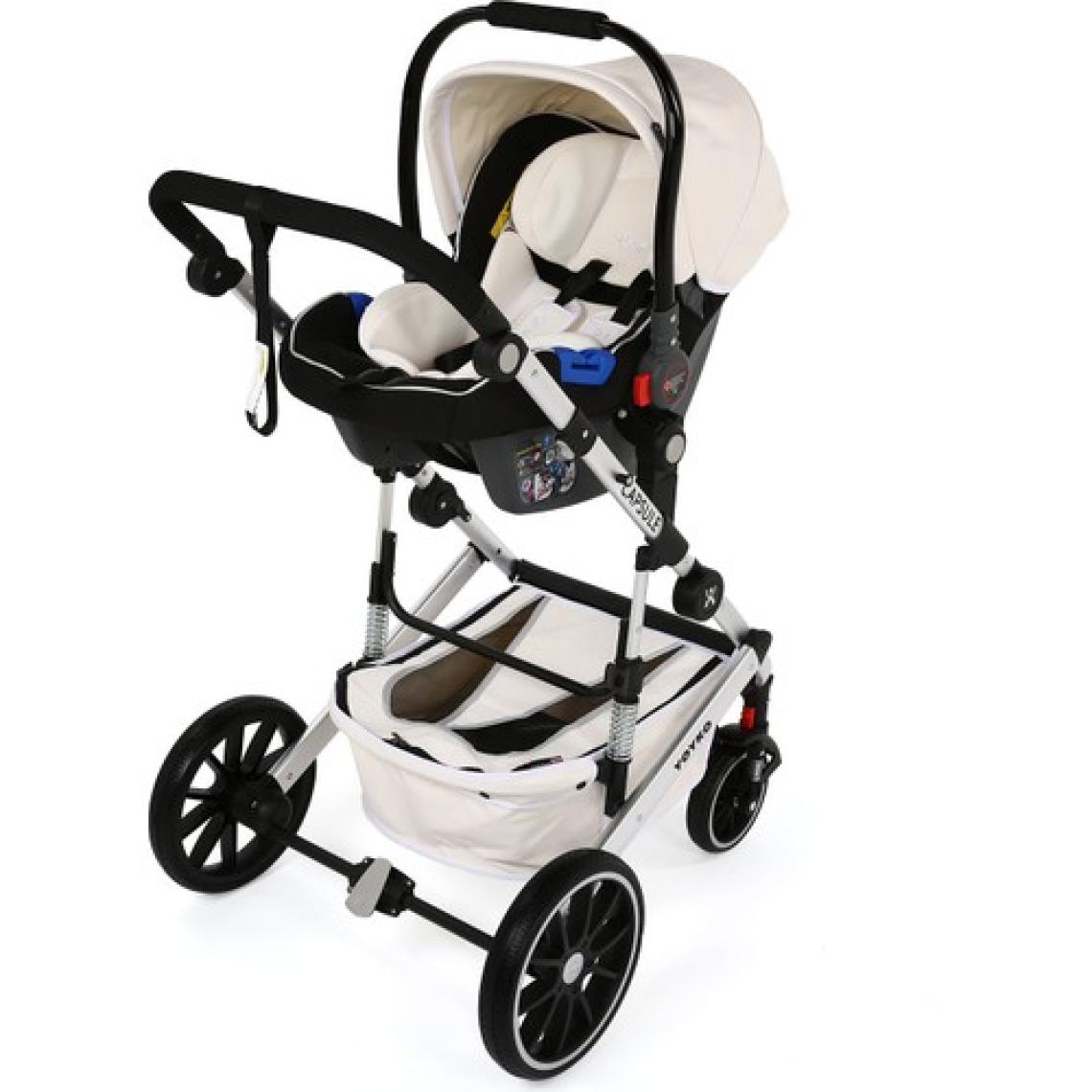 Yoyko Capsule Egg Travel Sistem Bebek Arabası Beyaz Silver