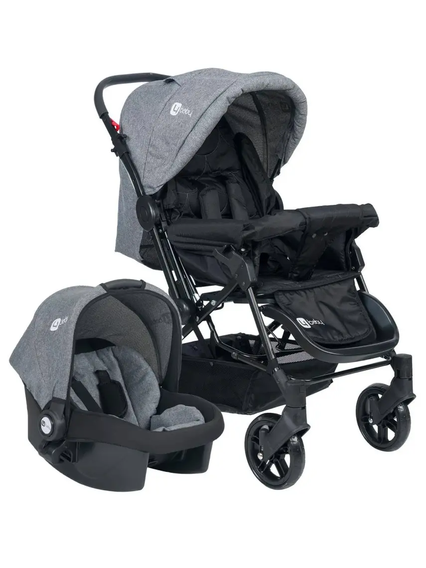 4 Baby Olympus Siyah Travel Sistem Bebek Arabası Kahverengi