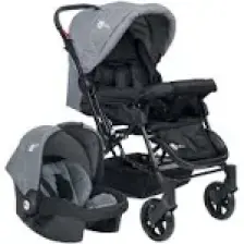 4 Baby Olympus Siyah Travel Sistem Bebek Arabası Kahverengi