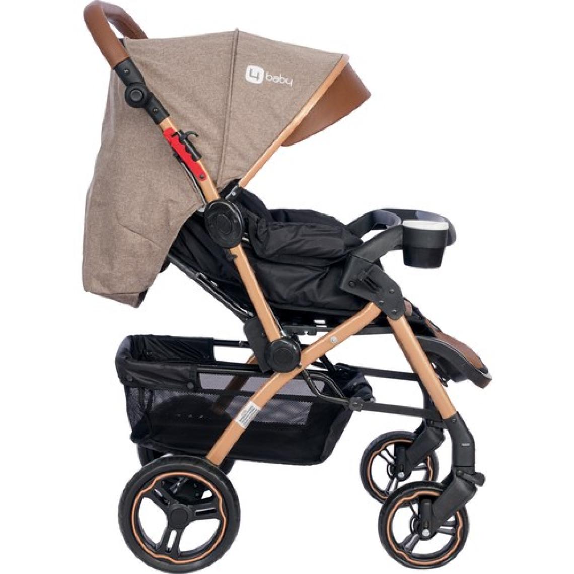 4 Baby Active Plus Çift Yönlü Bebek Arabası Kahve