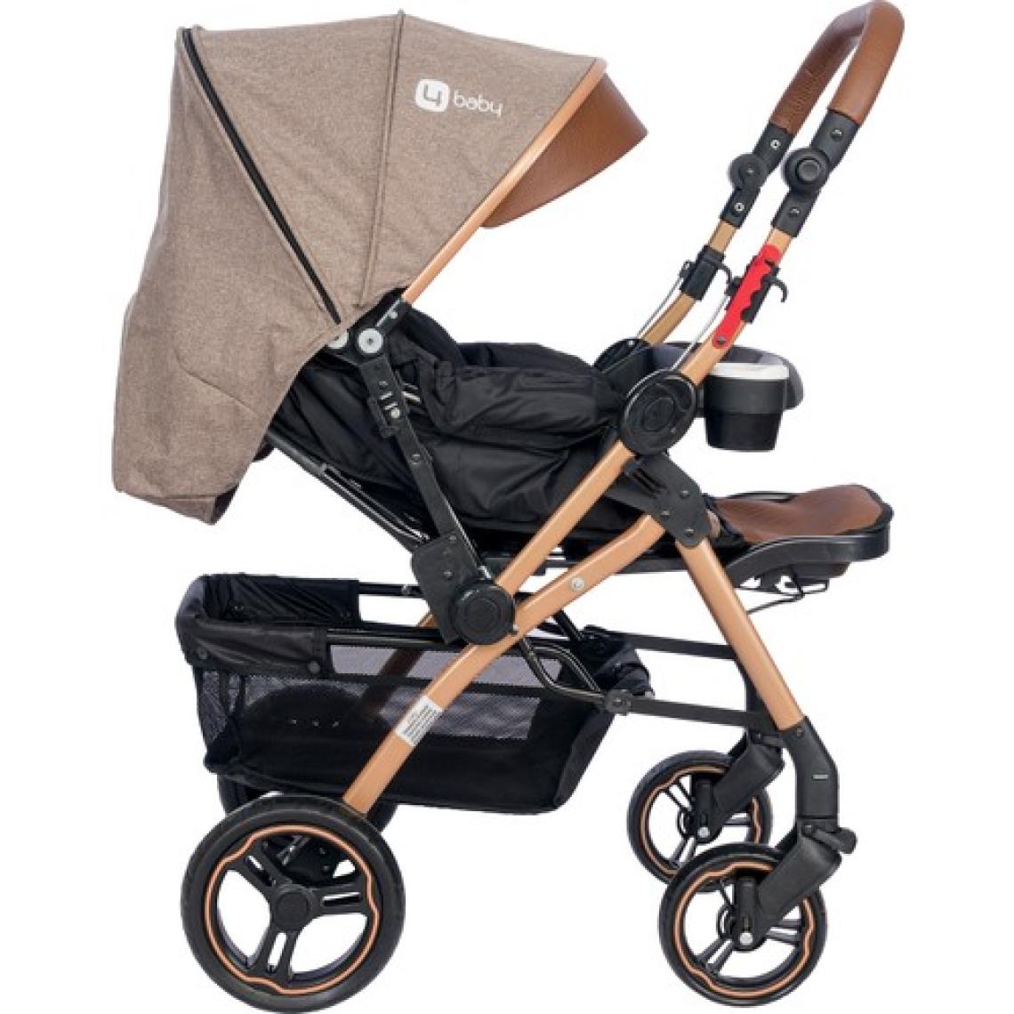 4 Baby Active Plus Çift Yönlü Bebek Arabası Kahve