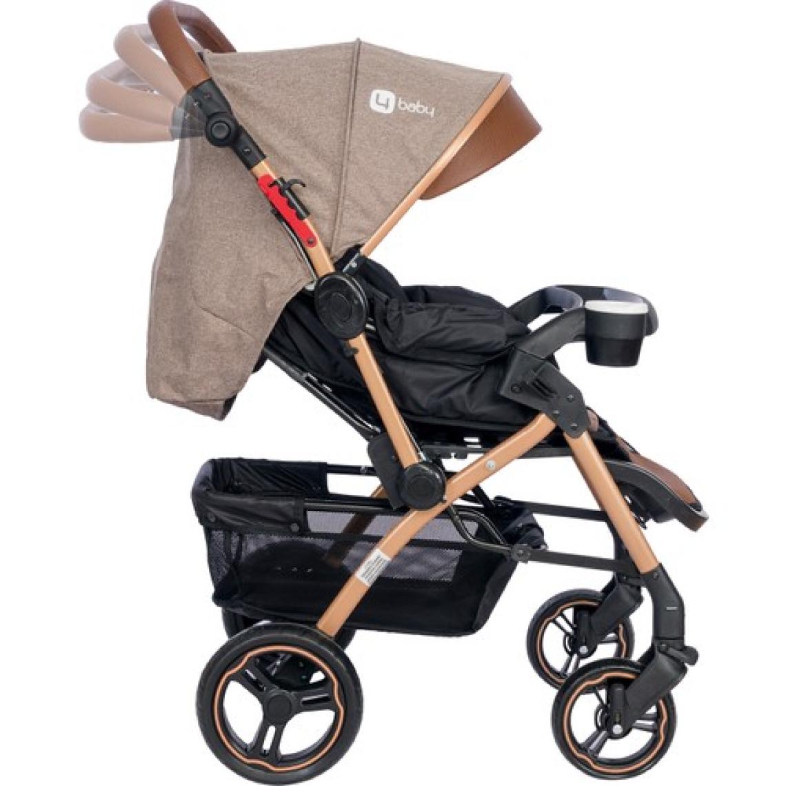 4 Baby Active Plus Çift Yönlü Bebek Arabası Kahve
