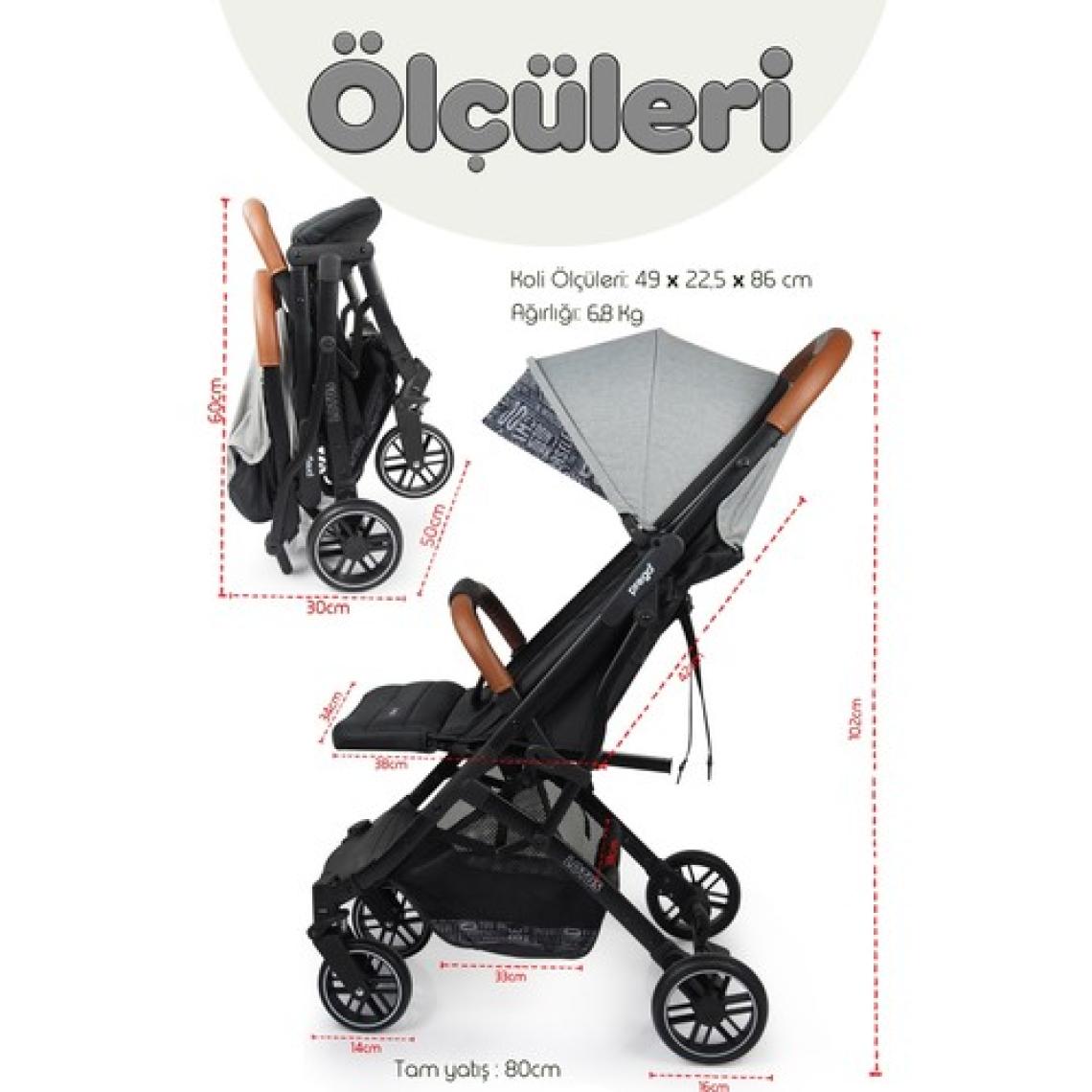 Prego Lotus Katlanabilir Kabin Boy Travel Bebek Arabası