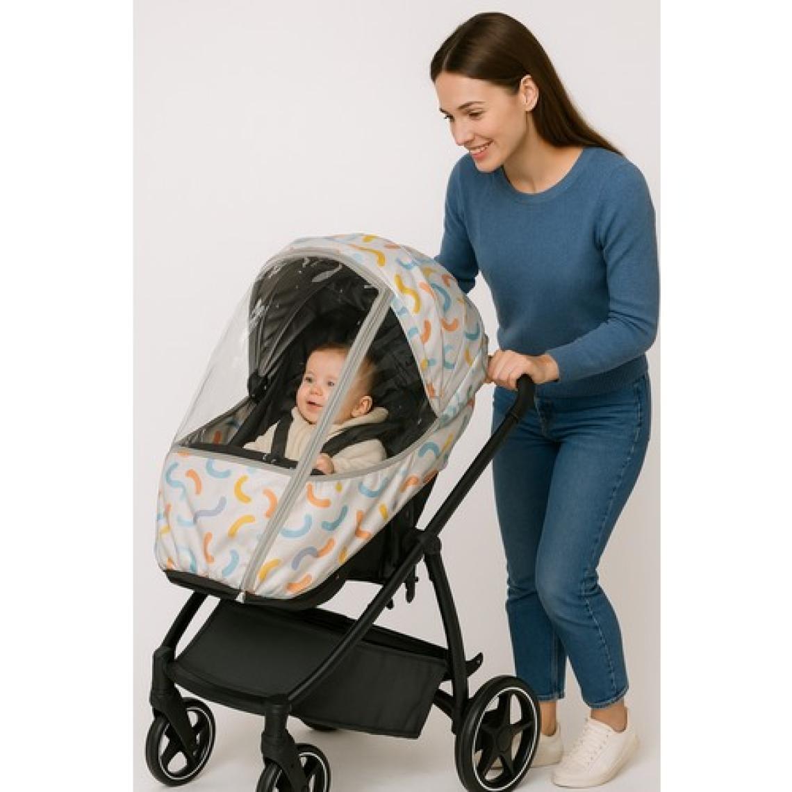 Safemom Oxford Bebek Arabası Yağmurluğu, Su Geçirmez, Leke Tutmaz, Silinebilir, Universal