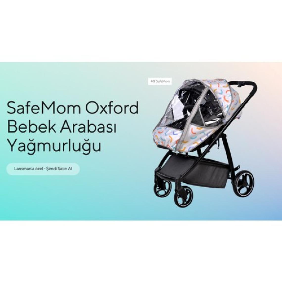 Safemom Oxford Bebek Arabası Yağmurluğu, Su Geçirmez, Leke Tutmaz, Silinebilir, Universal
