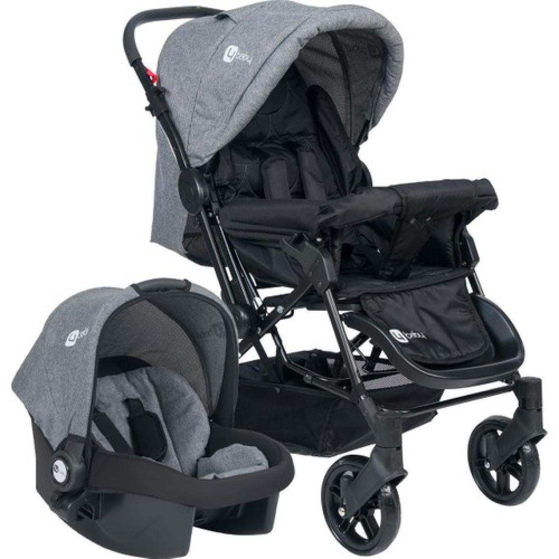4 Baby Olympus Siyah Travel Sistem Bebek Arabası Gri