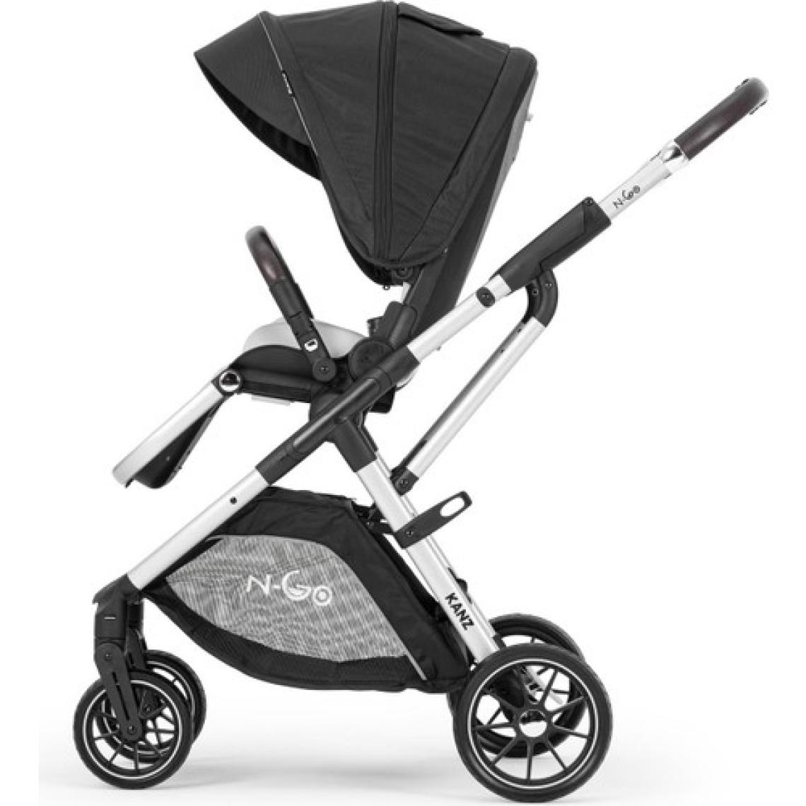 Kanz N-Go Tek Elle Katlanabilen Çift Yönlü Seyahat Travel Sistem Bebek Arabası Siyah