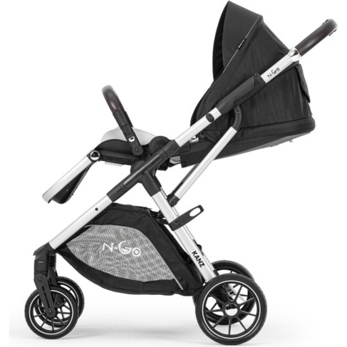 Kanz N-Go Tek Elle Katlanabilen Çift Yönlü Seyahat Travel Sistem Bebek Arabası Siyah