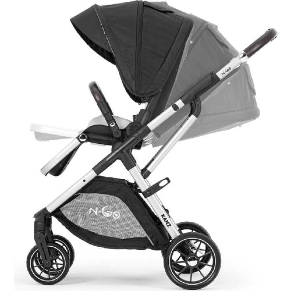 Kanz N-Go Tek Elle Katlanabilen Çift Yönlü Seyahat Travel Sistem Bebek Arabası Siyah