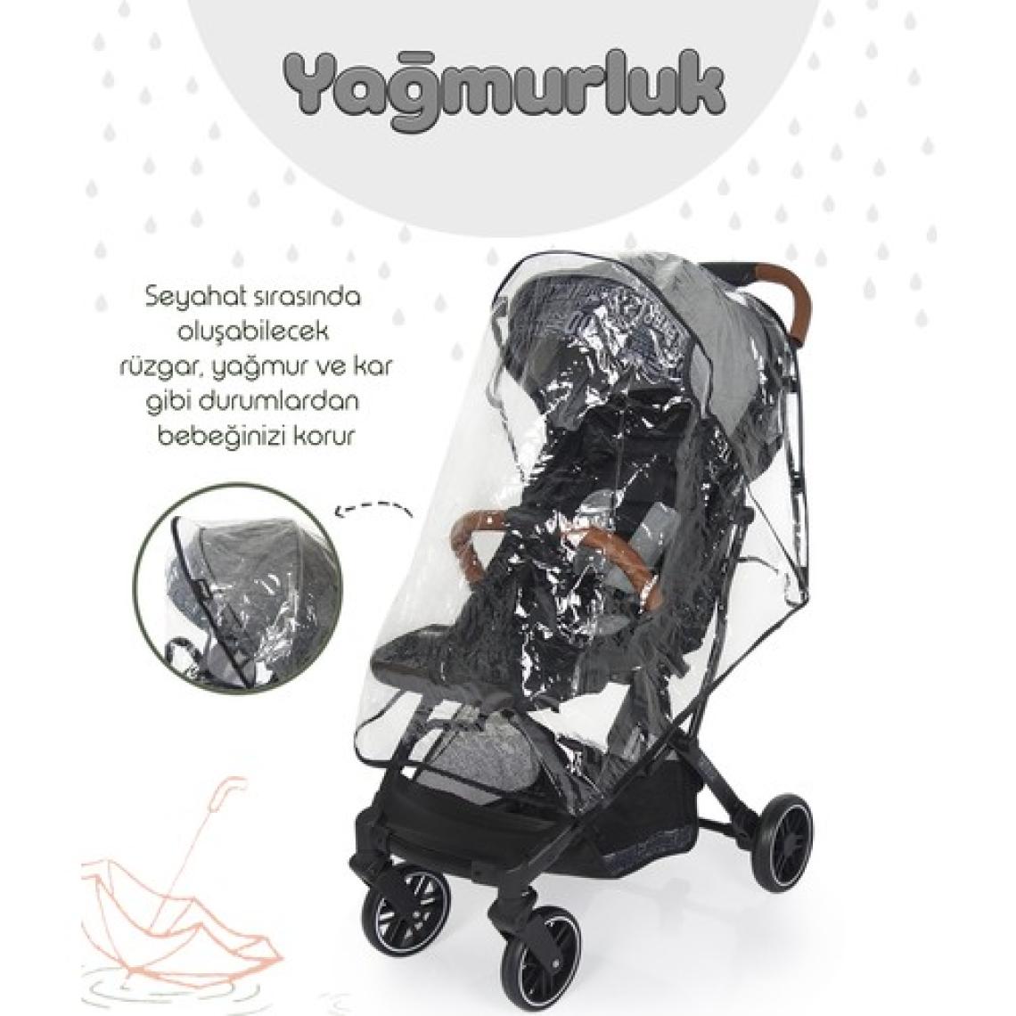 Prego Lotus Tek Elle Katlanabilir Kabin Boy Bebek Arabası