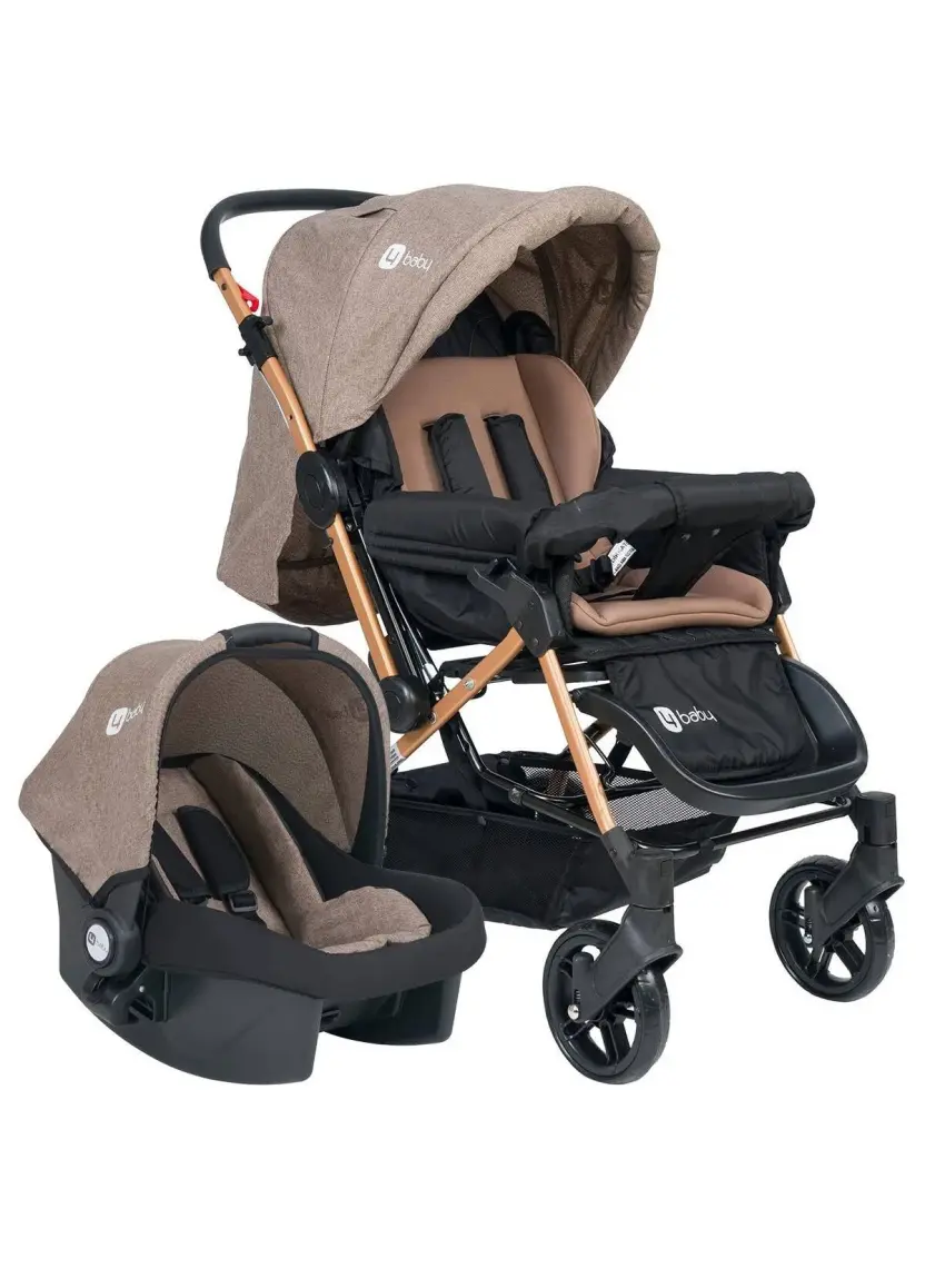 4 Baby Olympus Gold Travel Sistem Bebek Arabası Kahverengi