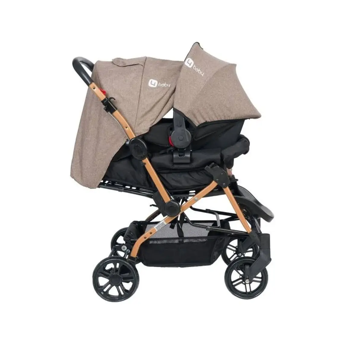4 Baby Olympus Gold Travel Sistem Bebek Arabası Kahverengi