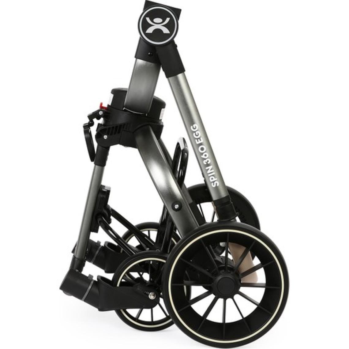 Yoyko Spin 360 Derece Dönebilen Bebek Arabası Siyah Gri Kasa