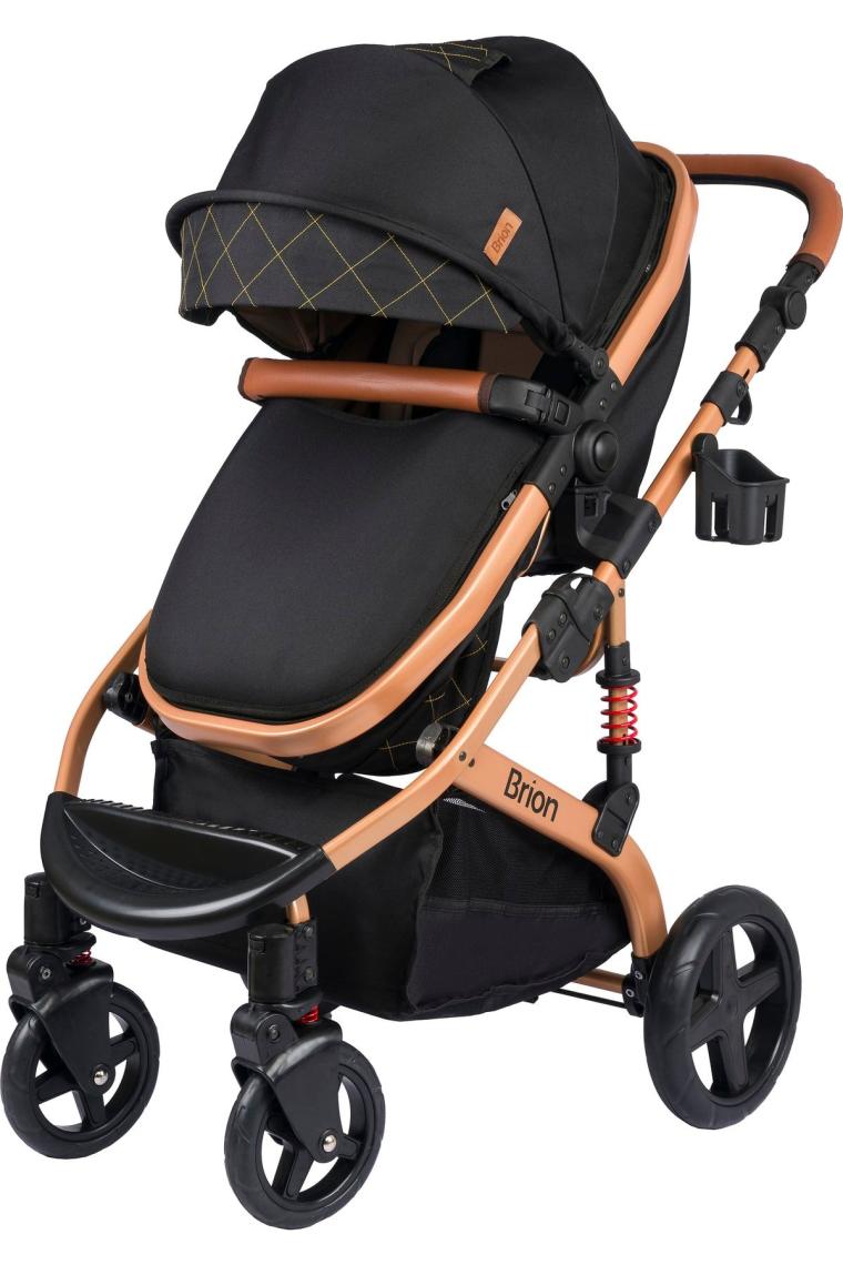 Brion Mila 4 In 1 Çift Yönlü Travel Sistem Bebek Arabası Gold  Siyah