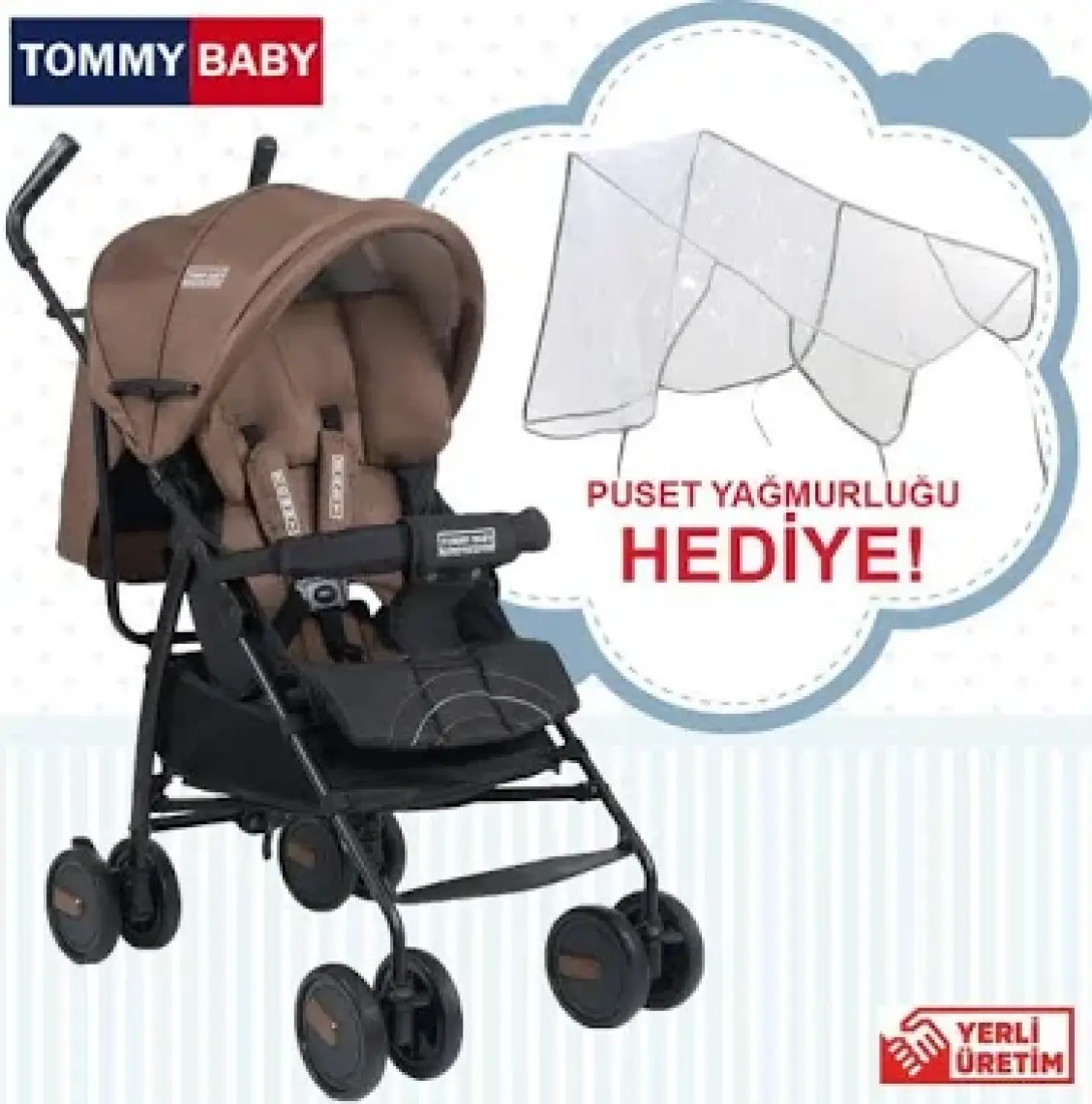 Tommybaby Caprice Tam Yatar Baston Bebek Arabası Puset