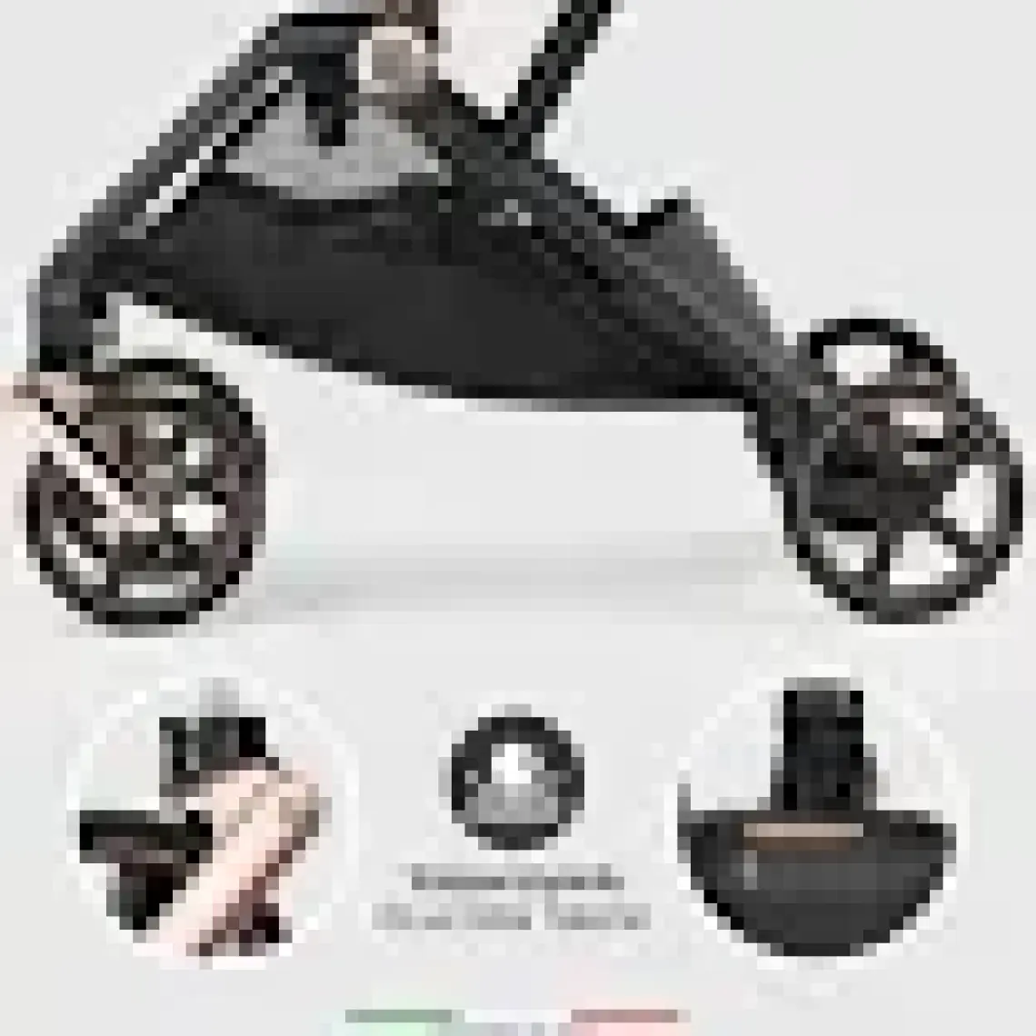 Elele Plane 2 Kabin Tipi Bebek Arabası Rose Siyah-Gri