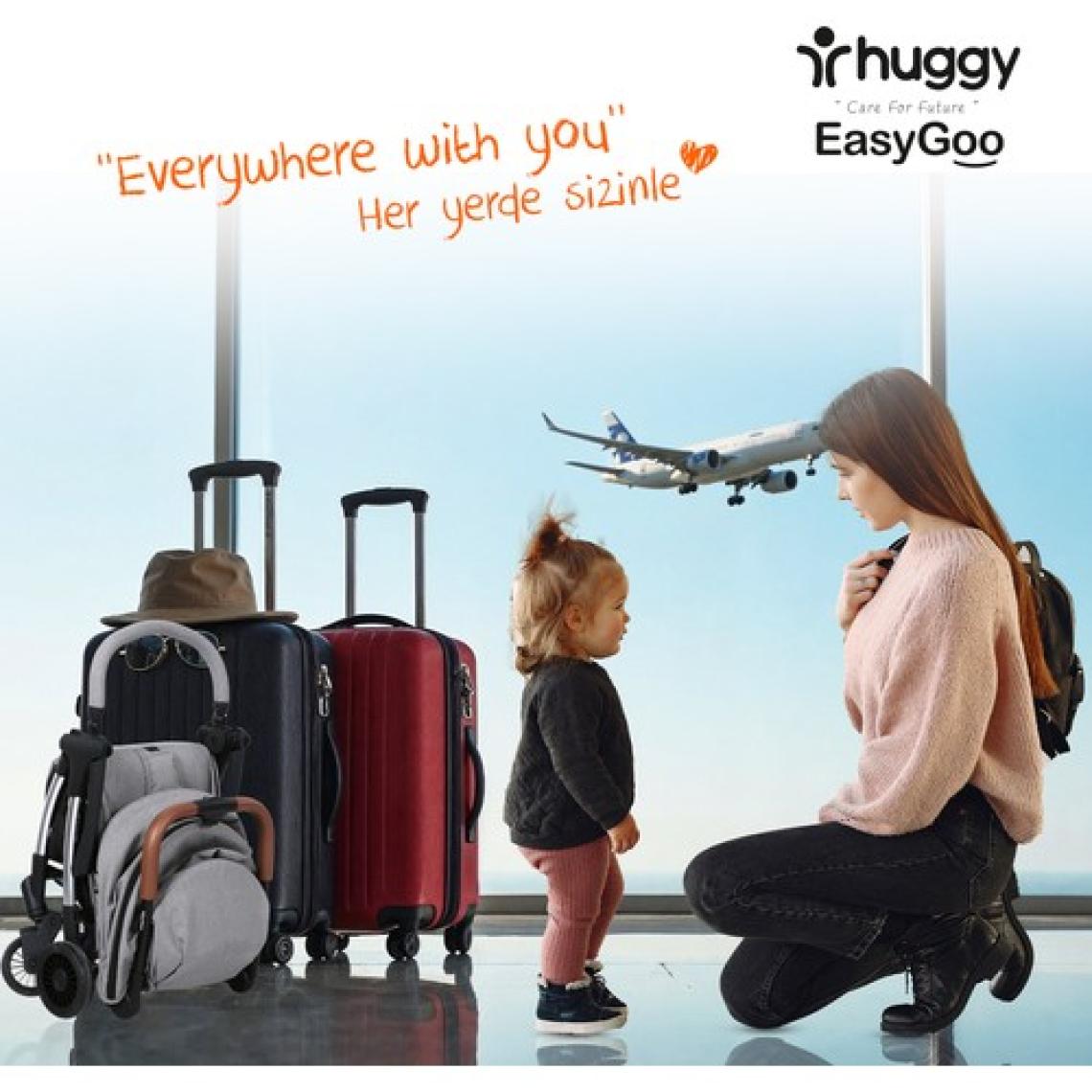 Huggy Easy Go Kabin Boy Otomatik Katlanır Bebek Arabası