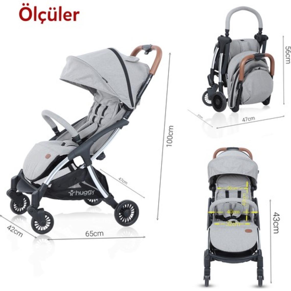 Huggy Easy Go Kabin Boy Otomatik Katlanır Bebek Arabası