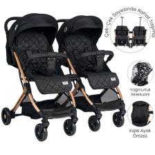 Lorelli Fiorano New Kabin Boy İkiz Bebek Arabası - Black
