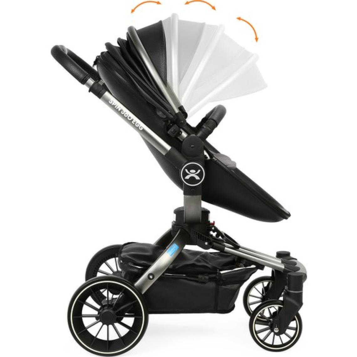 Yoyko Spin 360 Derece Dönebilen Bebek Arabası Siyah Gri Kasa