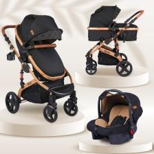 Brion Mila 4 In 1 Çift Yönlü Travel Sistem Bebek Arabası Gold  Siyah