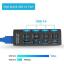 Wozlo 4 Port USB 3.0 Çoklayıcı Hub Ledli On/off Anahtarlı