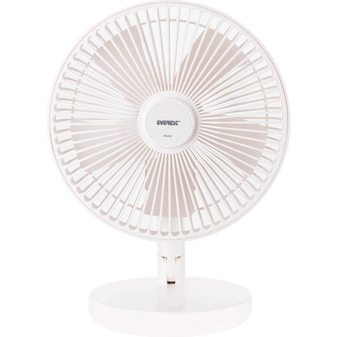 Everest EFN-521 Masaüstü Şarj Edilebilir USB Fan Beyaz