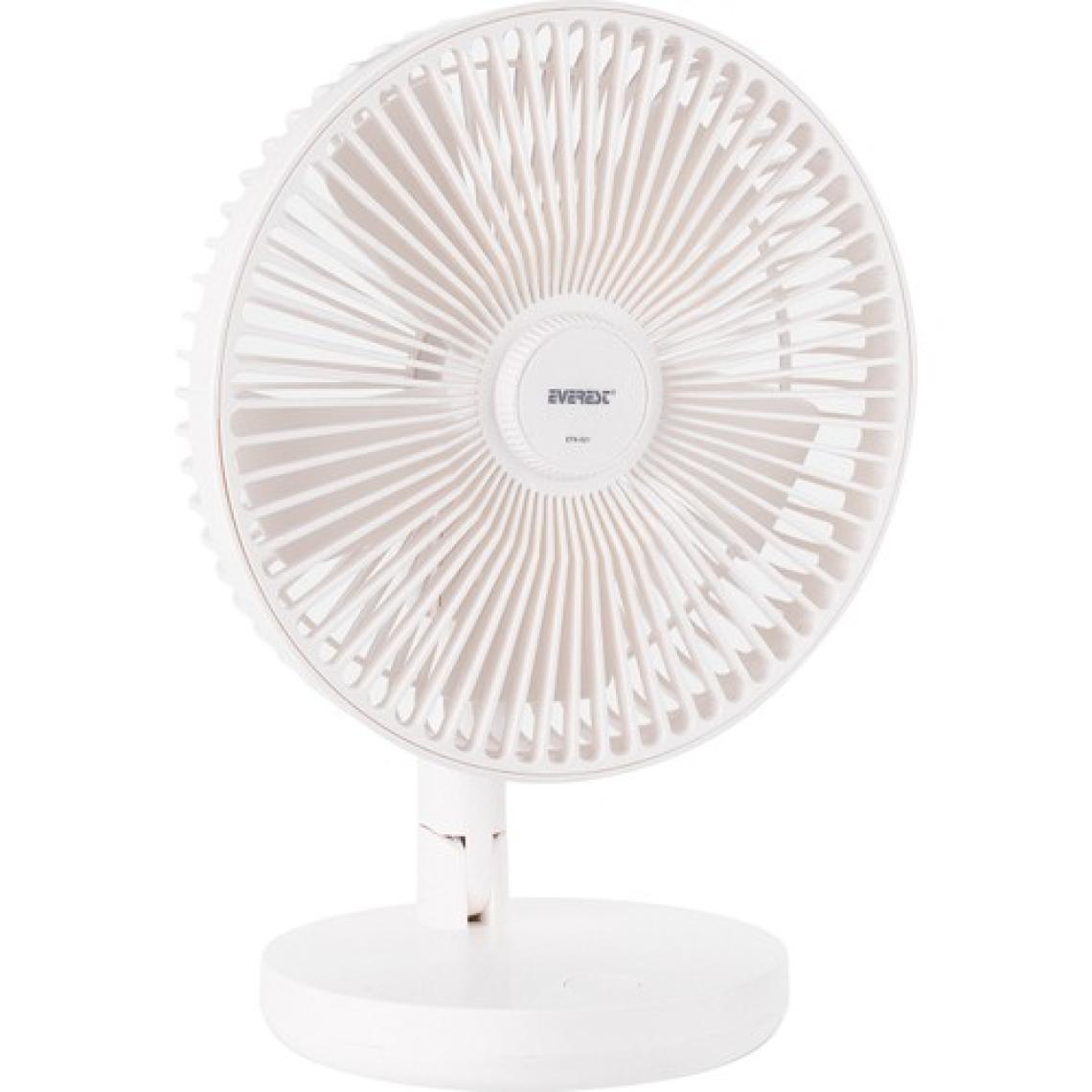 Everest EFN-521 Masaüstü Şarj Edilebilir USB Fan Beyaz