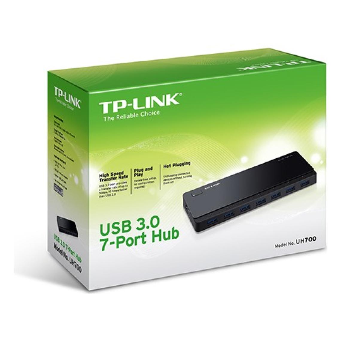 TP-Link UH700 | USB 3.0 7-Port Hub | 5 Gbps Hız | USB 2.0’dan 10 Kat Daha Hızlı | 7 Veri Aktarım Portu | Sürücüsüz Kurulum | Windows | MacOS | Linux Destekli