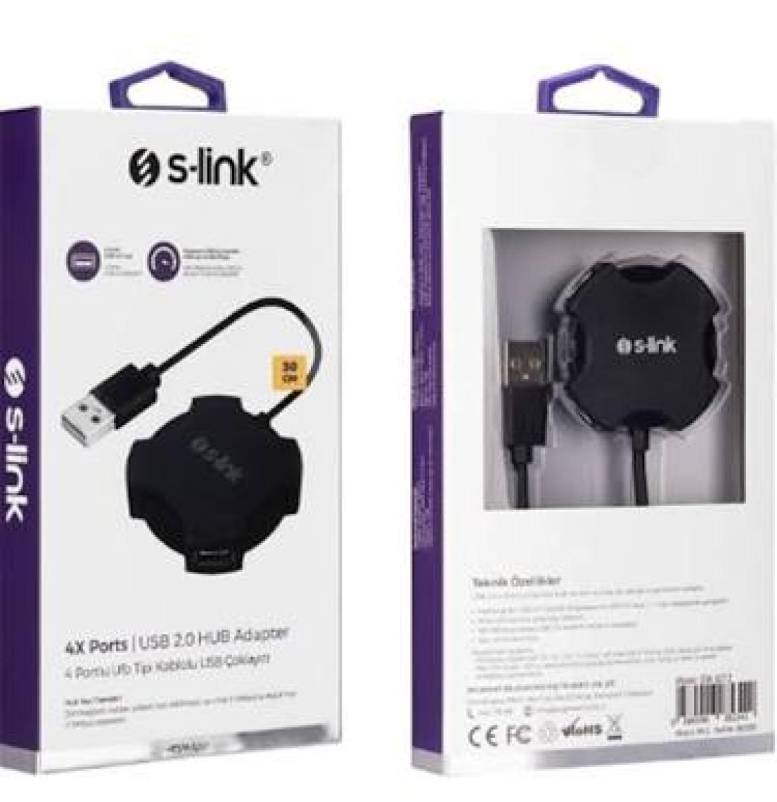 S-Link Swapp SW-U212 4 Port USB 2.0 Siyah USB Hub