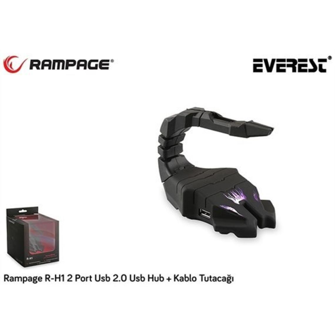 Rampage R-H1 2 Port Usb 2.0 Usb Hub + Kablo Tutucu