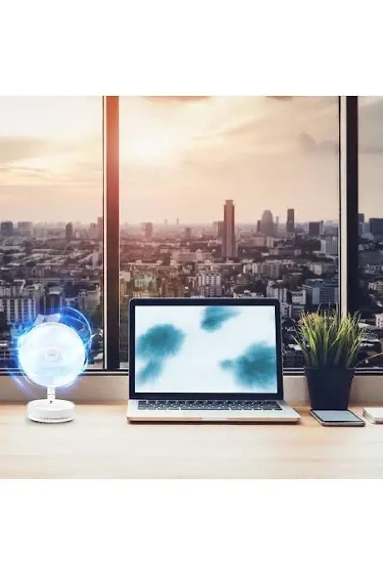 Everest EFN-600 Masaüstü Taşınabilir Şarjlı Beyaz 2000MAH USB Fan