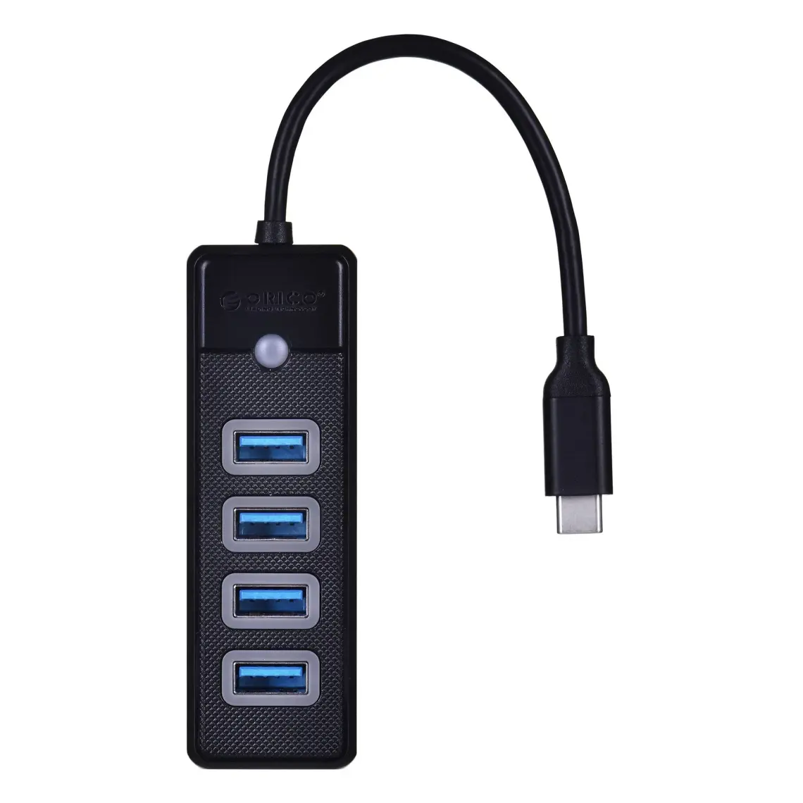 Orico Type-C To 4 Portlu Usb3.0 5gbps Çoklu USB Bağlantı Noktası Çoklayıcı Hub, 15CM, Siyah, PW4U-C3-015-BK