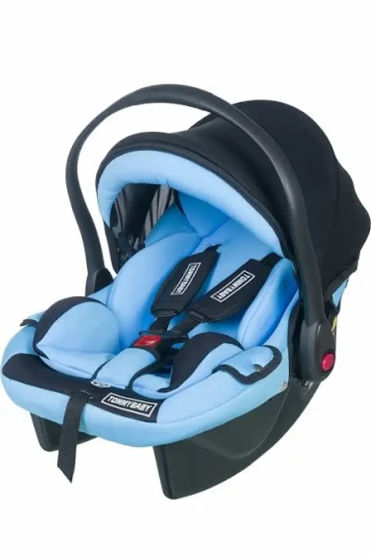 Tommybaby Lüx Pedli Bebek Taşıma, Bebek Oto Koltuğu Puset Mavi - Siyah