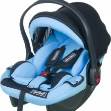 Tommybaby Lüx Pedli Bebek Taşıma, Bebek Oto Koltuğu Puset Mavi - Siyah