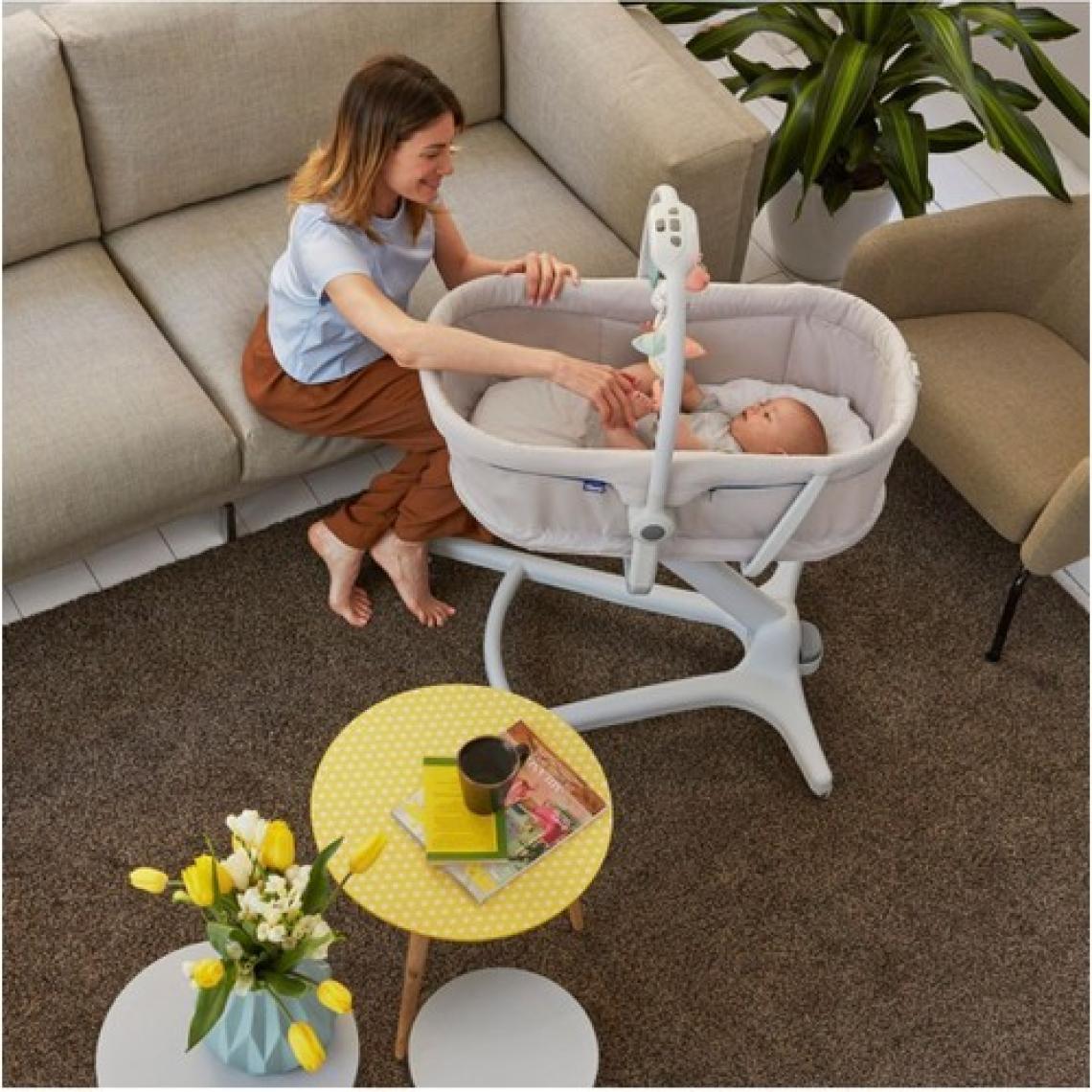 Chicco Baby Hug 4'ü 1 Arada Ana Kucağı ve Beşik – Aquarelle Renk, Yenidoğan ve 3 Yaşa Kadar Bebekler İçin