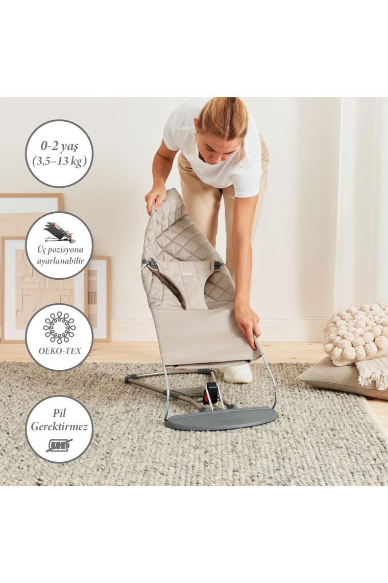 BabyBjörn Balance Bliss Cotton Oyuncaklı Ana Kucağı Sand Grey