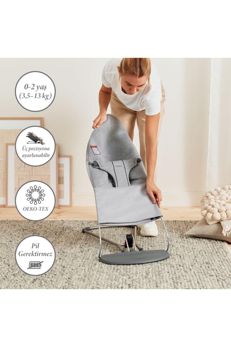 Balance Bliss Ana Kucağı Cotton 3D Jersey / Light Grey Gri
