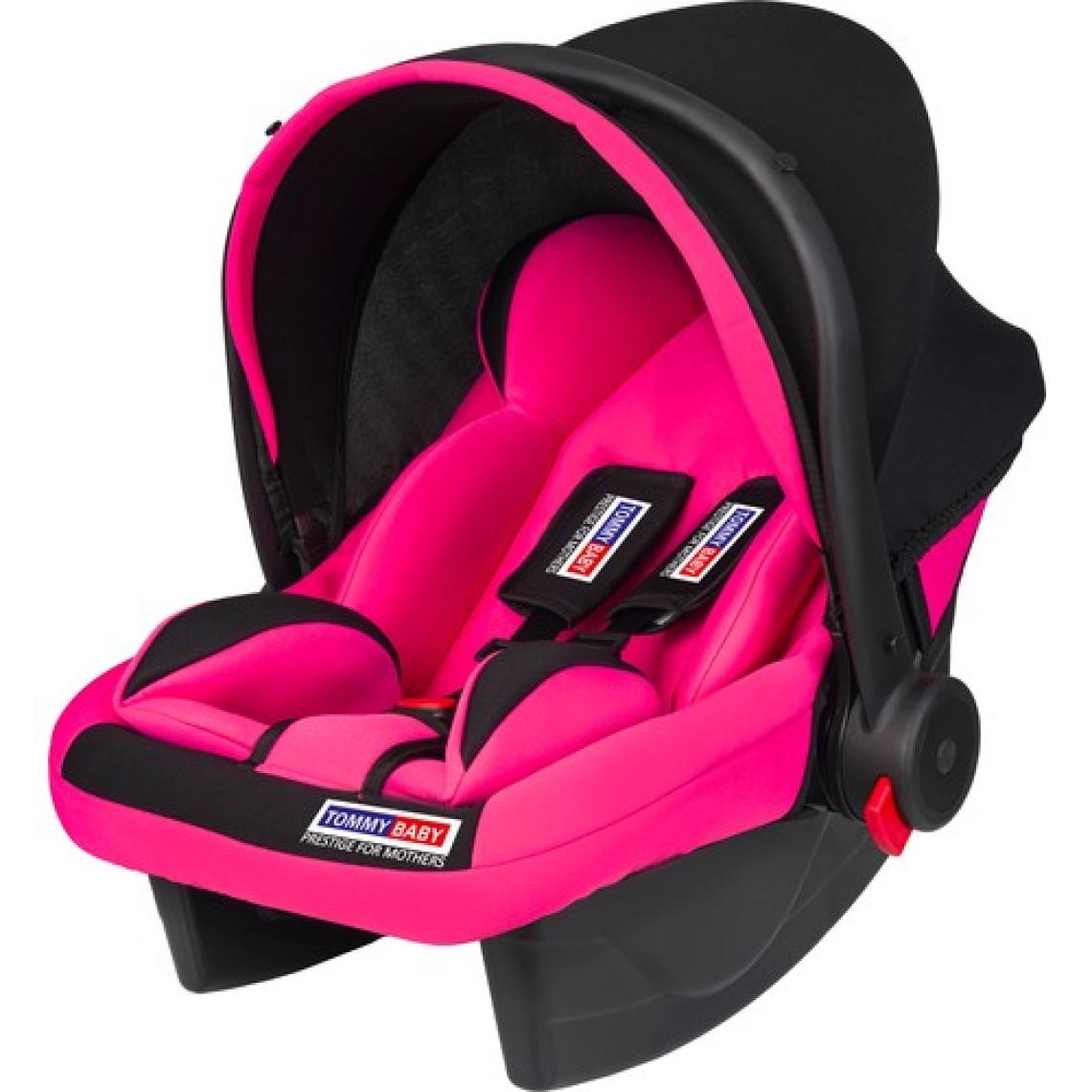 Tommybaby Lüx Pedli Bebek Taşıma, Bebek Oto Koltuğu Puset Pembe - Siyah