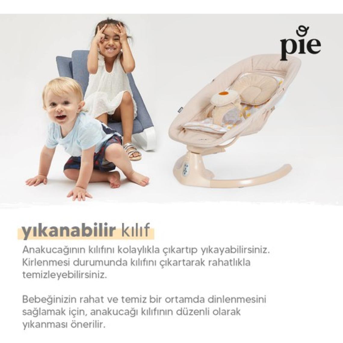 Huggy Pie Yenidoğana Uygun Otomatik Sallanabilir Hareket Sensörlü Kumandalı Bluetooth Müzikli Ana Kucağı