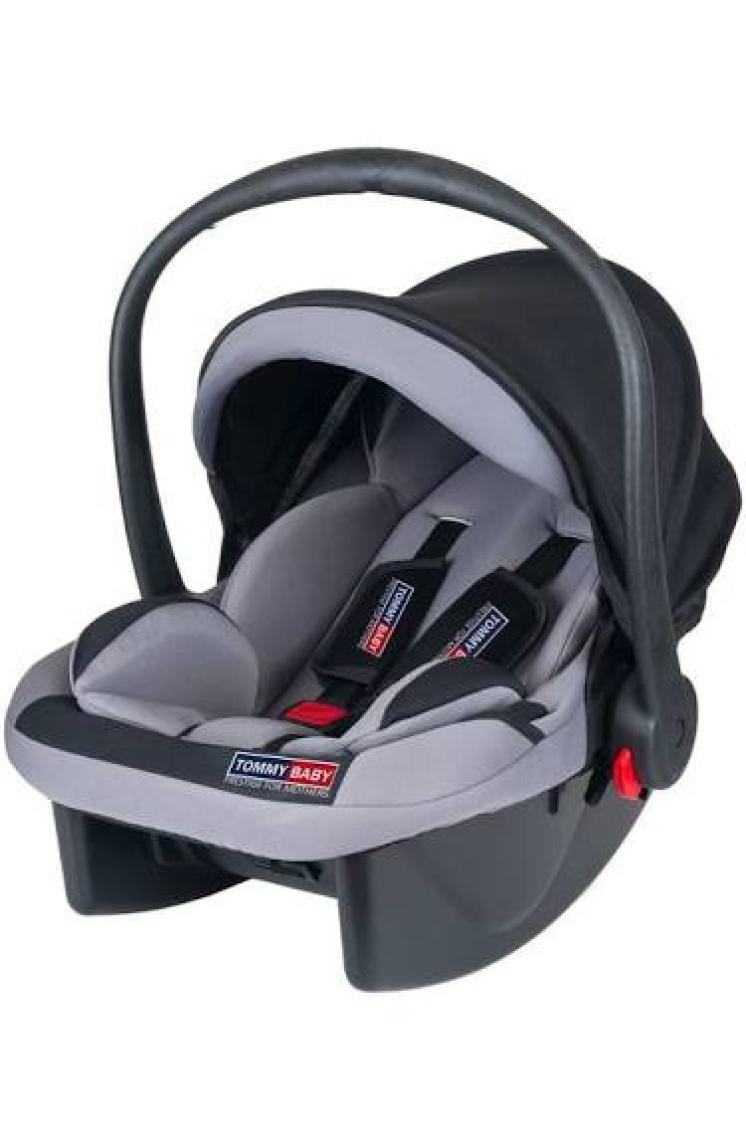 Tommybaby Lüx Pedli Bebek Taşıma, Bebek Oto Koltuğu Puset Gri - Siyah