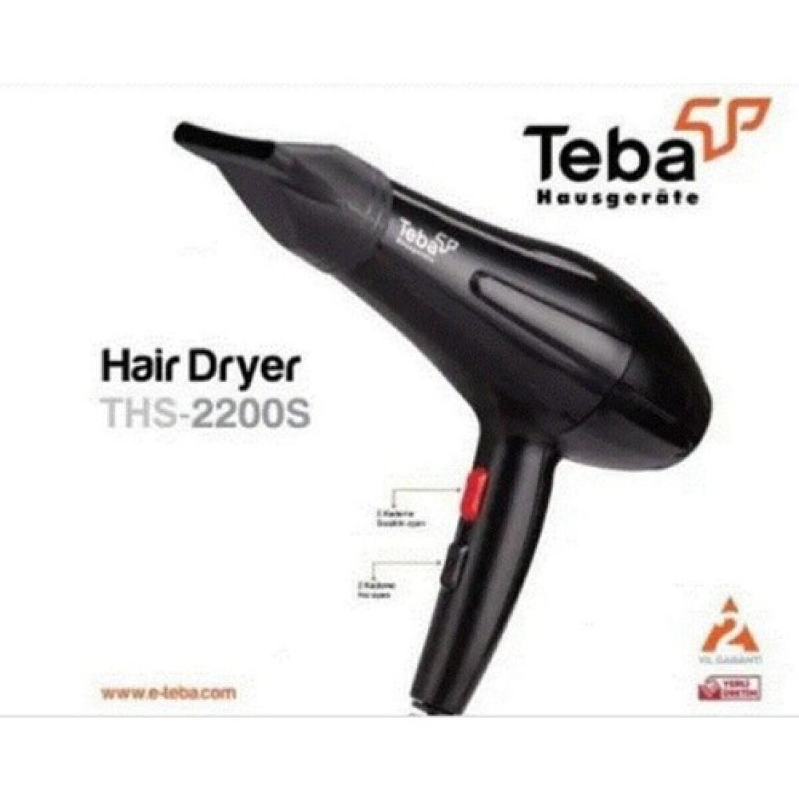 Teba Th 2200S Siyah Saç Kurutma, Fön Makinesi