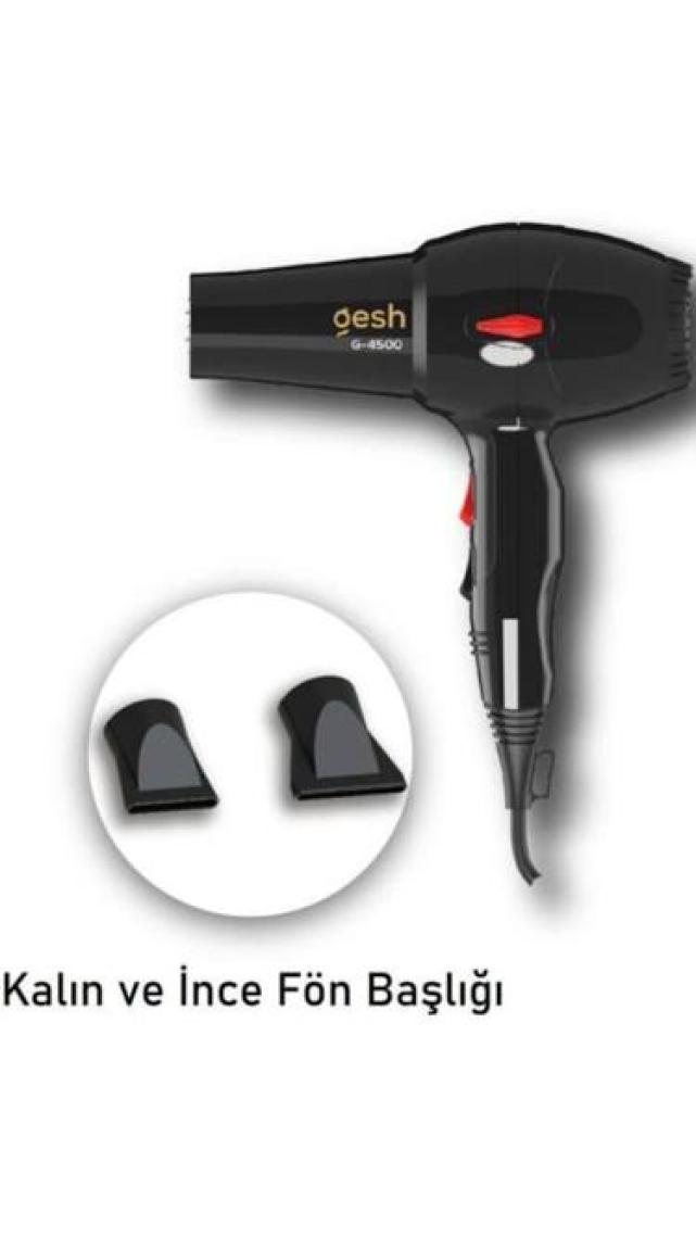 Gesh G-4500 Profesyonel Fön Makinesi 2500 Watt - Kuaför - Saç Kurutma Makinesi