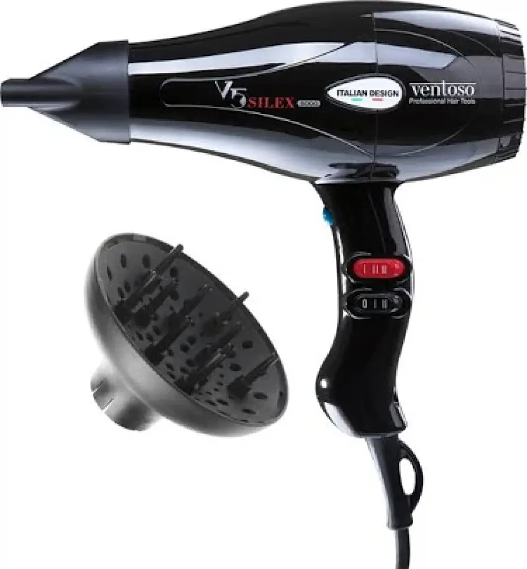 Ventoso V5 Silex5000 2500 W Profesyonel Saç Kurutma ve Fön Makinesi Siyah