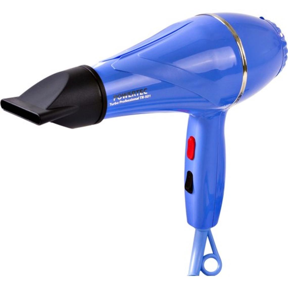 Powertec TR-501 Profesyonel Fön Makinesi 2500 W – Dayanıklı Gövde, 2 Hız Ayarı, Ergonomik Tasarım, Kuaför Kullanımına Uygun