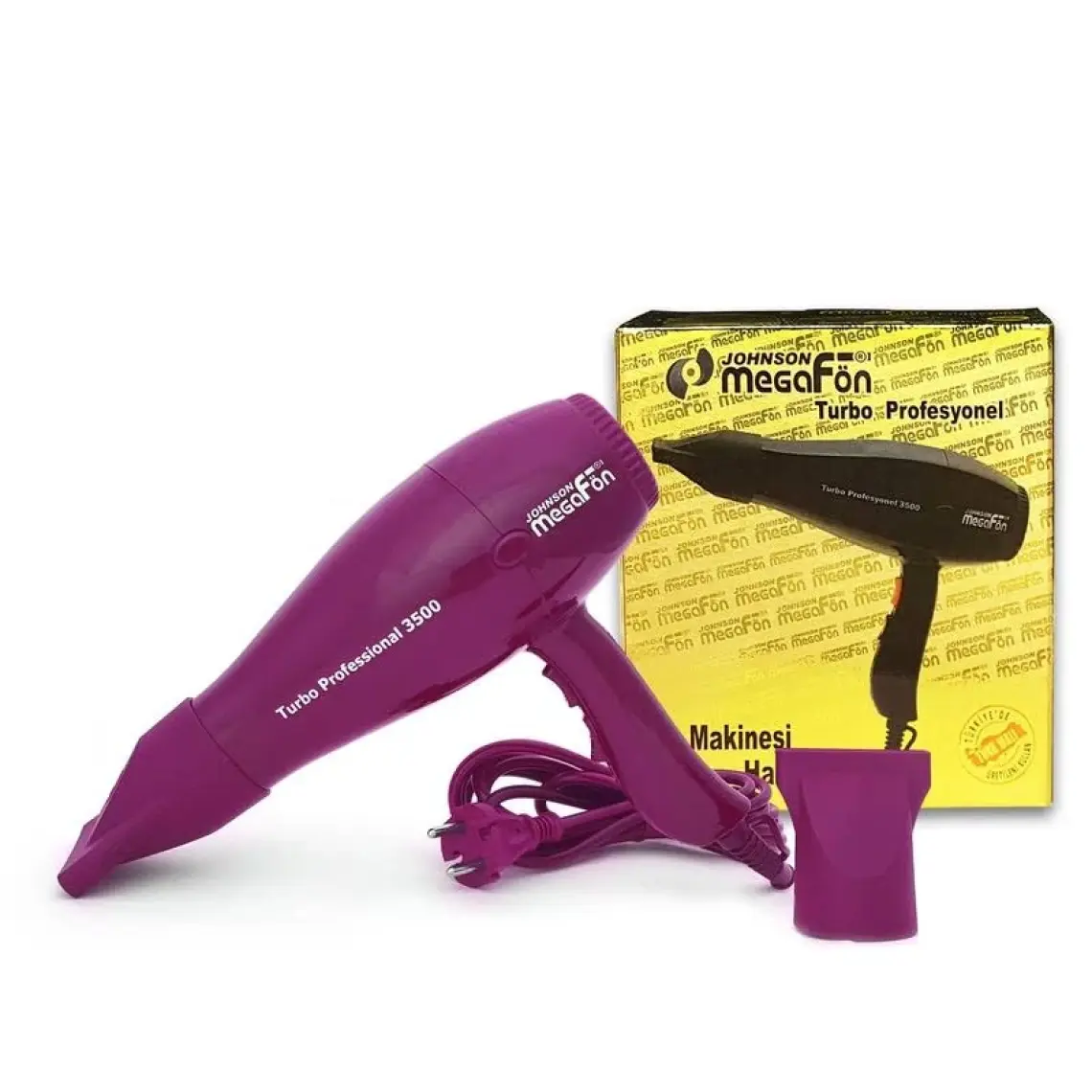 Johnson Megafön Turbo Profesyonel 3500 - 2400W Kuaför Tipi Saç Kurutma / Fön Makinesi