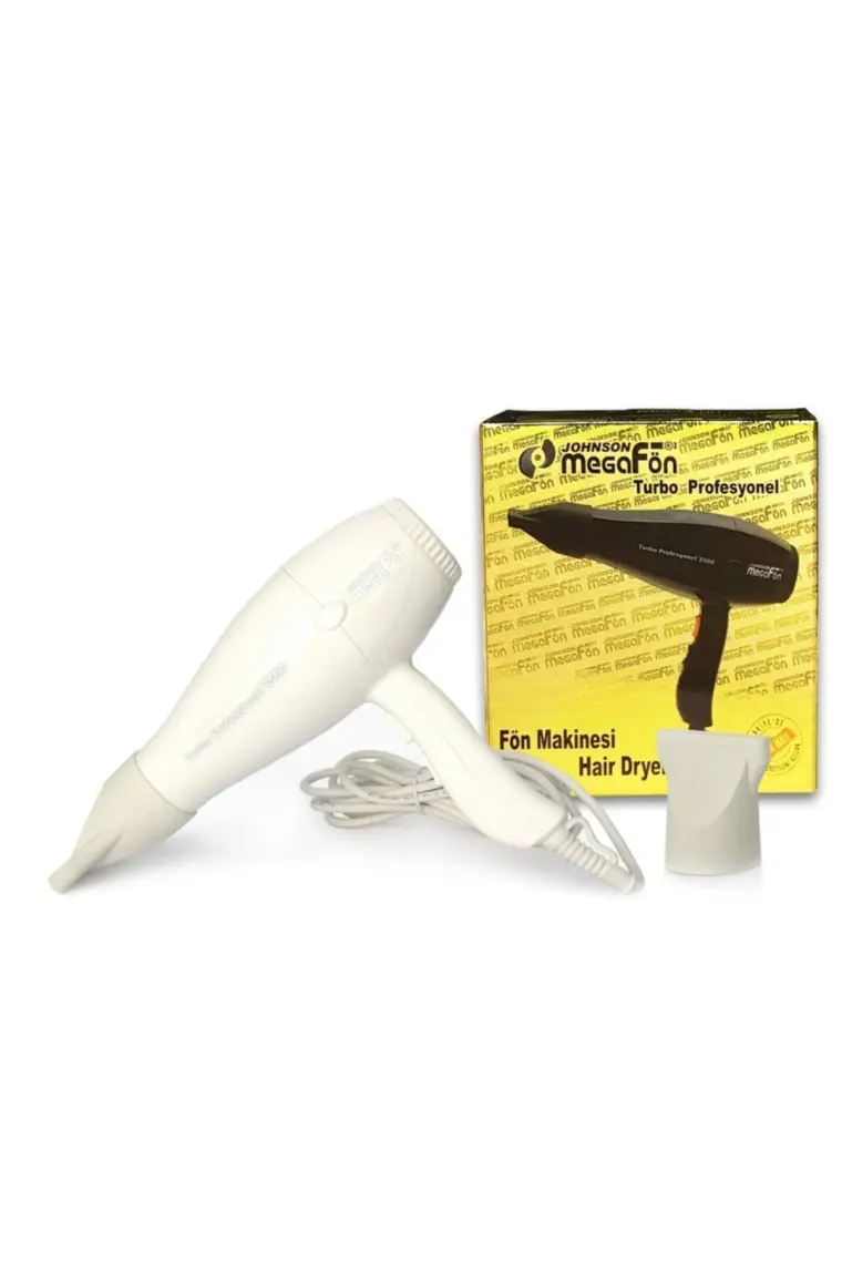 Johnson Megafön Turbo Profesyonel 3500 - 2400W Kuaför Tipi Saç Kurutma / Fön Makinesi