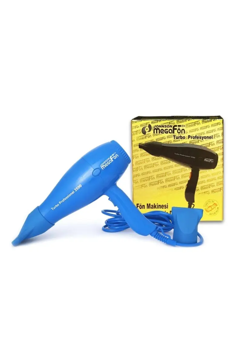 Johnson Megafön Turbo Profesyonel 3500 - 2400W Kuaför Tipi Saç Kurutma / Fön Makinesi