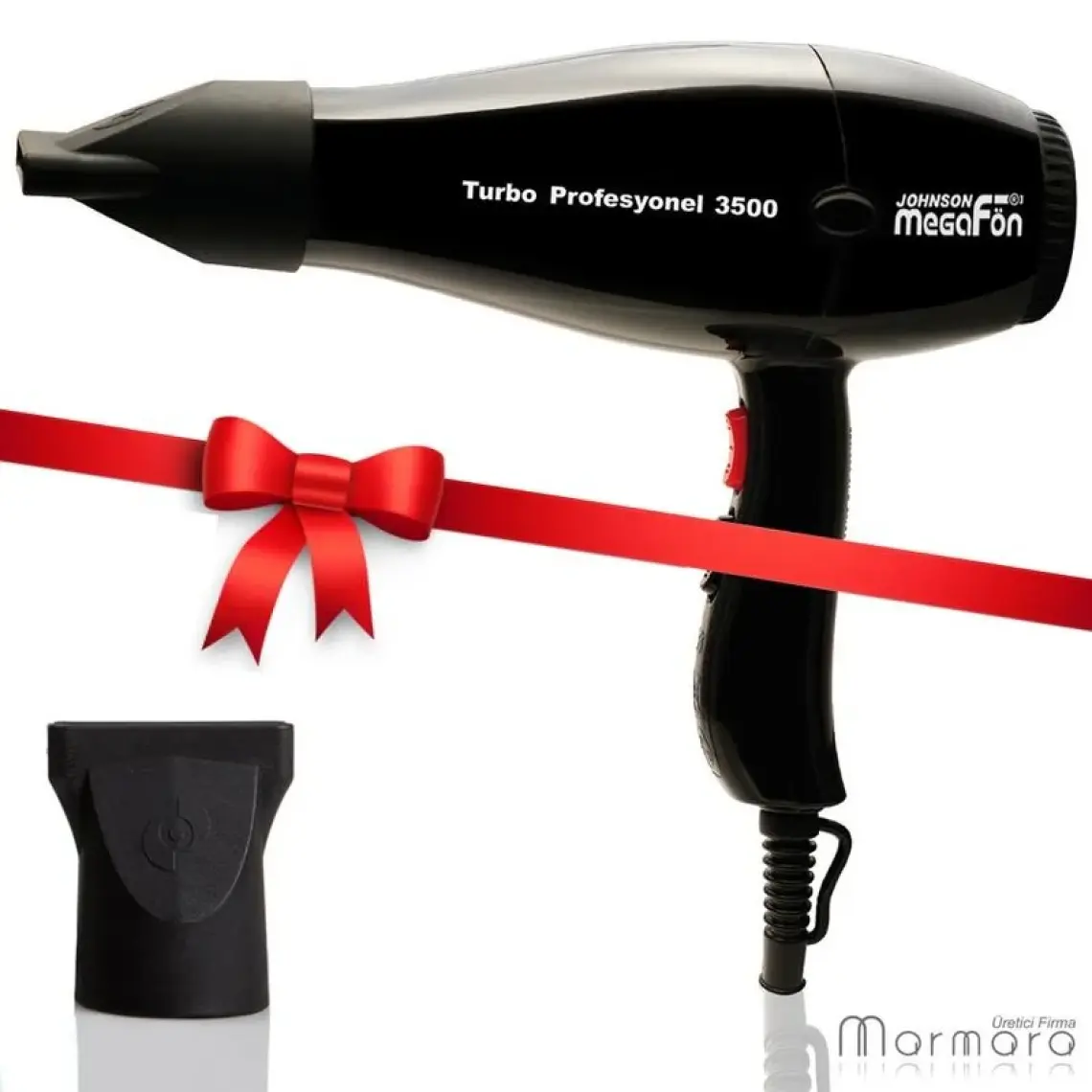 Johnson Megafön Turbo Profesyonel 3500 - 2400W Kuaför Tipi Saç Kurutma / Fön Makinesi
