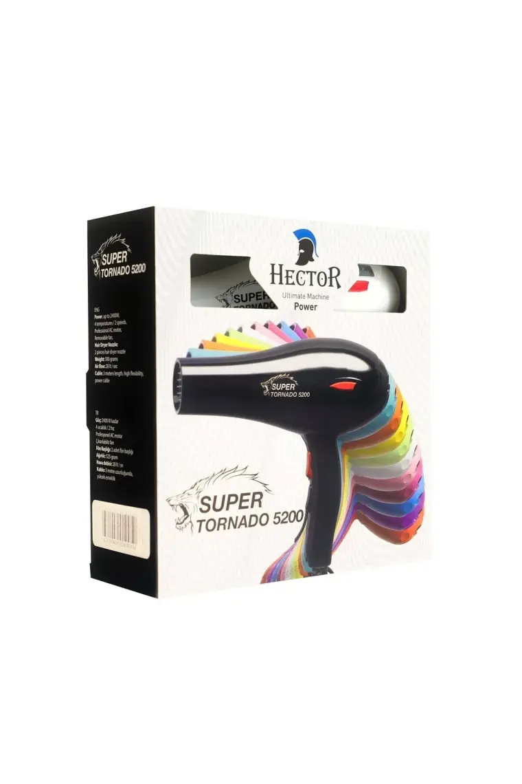 Hector Super Tornado 5200 Fön Makinesi 2400W - Beyaz